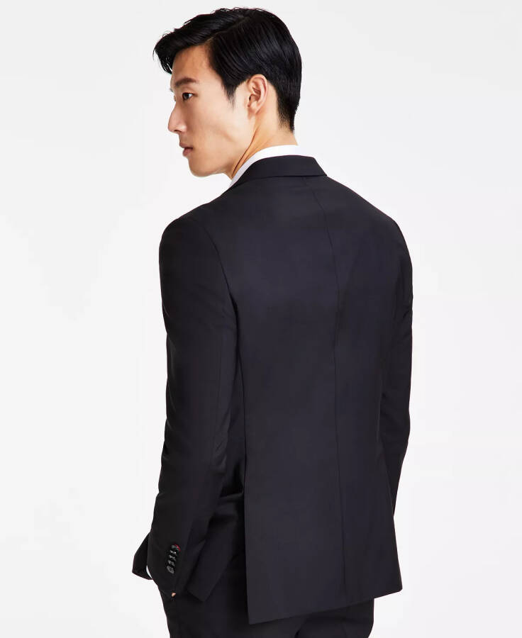 Men's Modern Fit Wool Suit Jacket Black - 2