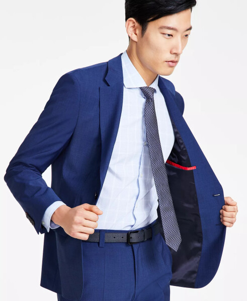 Men's Modern Fit Wool Suit Jacket Navy - 4