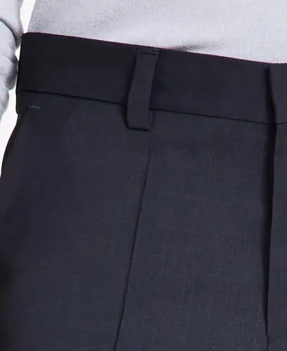 Men's Modern-Fit Wool Suit Pants - Dark Grey - 6