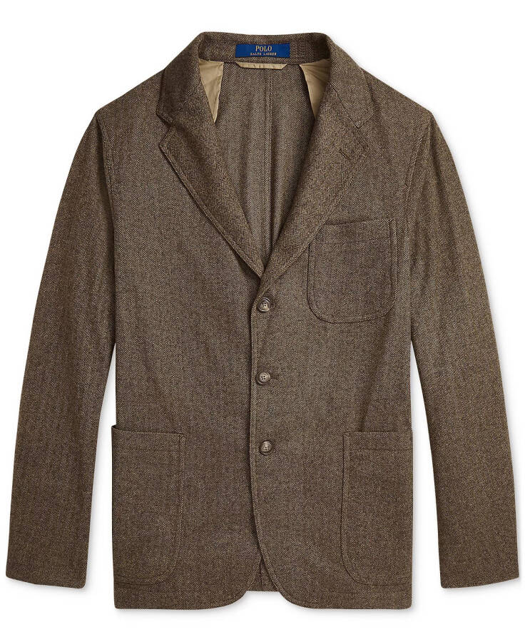 Men's Modern Herringbone Sport Coat Brown - 1