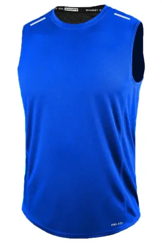 Men's Moisture Wicking Quick Dry Athletic Tech Performance Athlete Sleeveless T-shirt Gym 108-SAKS - 2