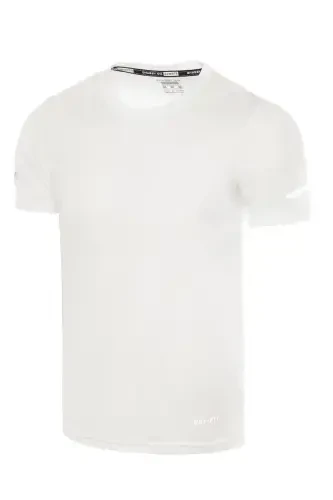 Men's Moisture Wicking Quick Dry Athletic Tech Performance Sports T-Shirt-WHITE - 1