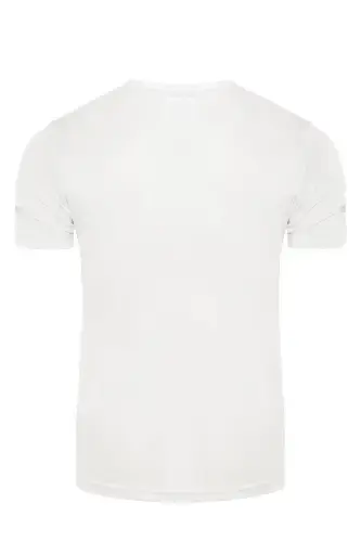 Men's Moisture Wicking Quick Dry Athletic Tech Performance Sports T-Shirt-WHITE - 3
