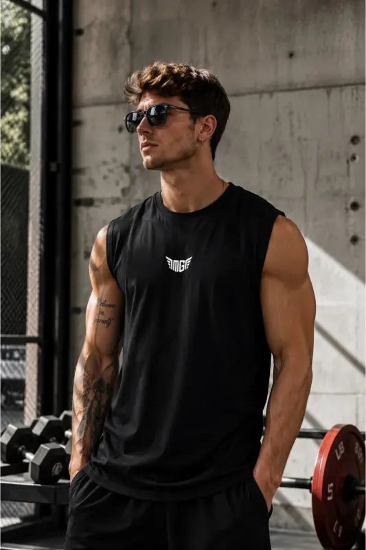 Men's Moisture-Wicking Quick-Drying Athletic Technical Performance Athlete Sleeveless T-shirt - 1