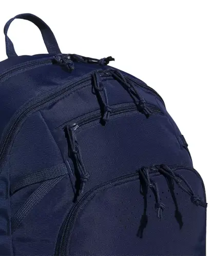 Men's Multiple Zippered Pockets Backpack Messenger - Team Navy Blue - 5