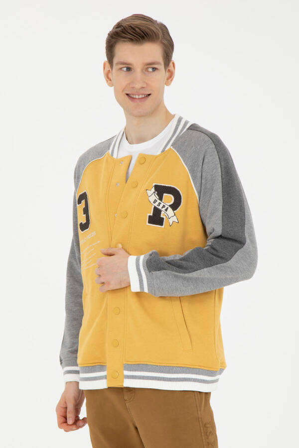 Men's Mustard Knit Cardigan - 1