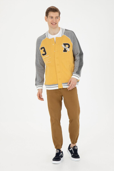 Men's Mustard Knit Cardigan - 4