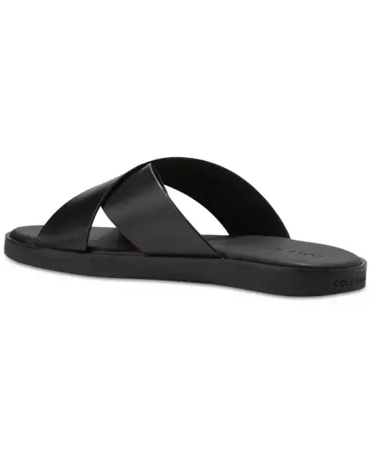 Men's Nantucket Cross Strap Slip-On Slide Sandals - Black/black - 4