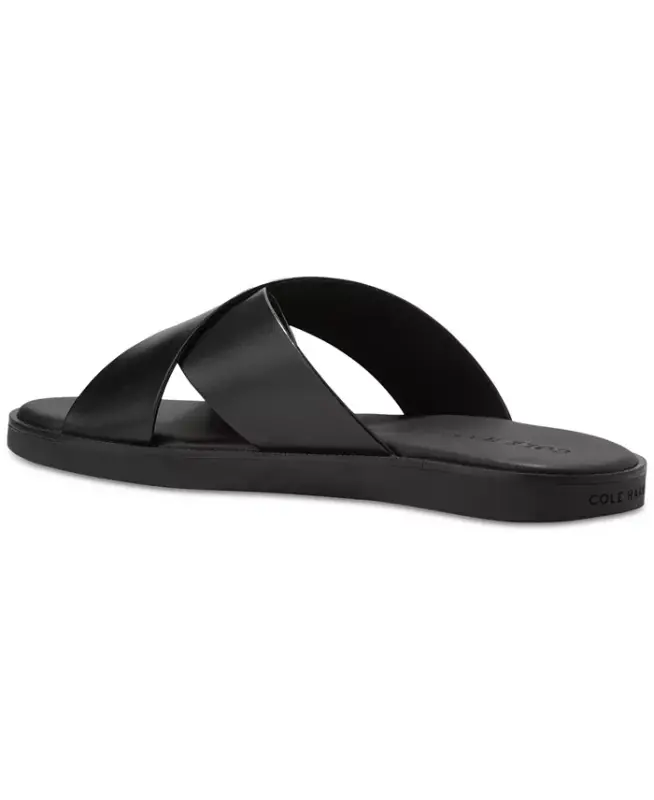 Men's Nantucket Cross Strap Slip-On Slide Sandals - Black/black - 4