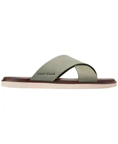 Men's Nantucket Cross Strap Slip-On Slide Sandals - Dusty Olive Nubuck - 2