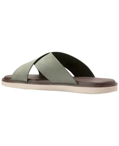Men's Nantucket Cross Strap Slip-On Slide Sandals - Dusty Olive Nubuck - 5