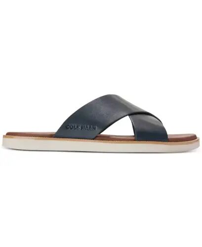Men's Nantucket Cross Strap Slip-On Slide Sandals - Navy Blazer - Cole Haan (1)