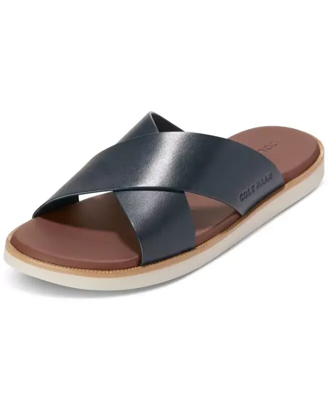 Men's Nantucket Cross Strap Slip-On Slide Sandals - Navy Blazer - 7