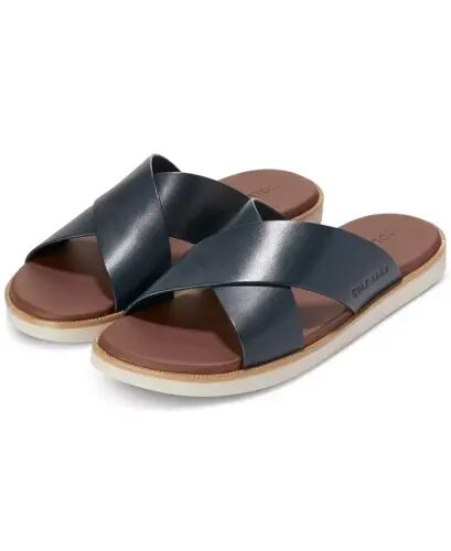 Men's Nantucket Cross Strap Slip-On Slide Sandals - Navy Blazer - 8