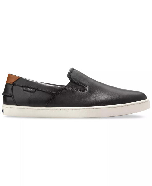 Men's Nantucket Slip-On Deck Shoes Black/Ivory - 2