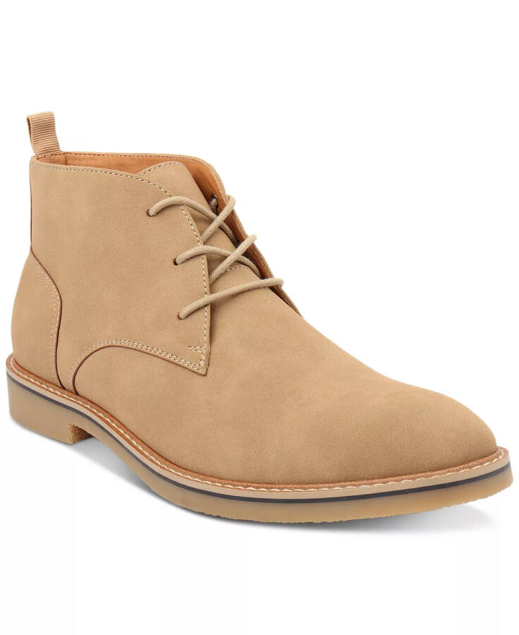 Men's Nathan Faux-Leather Lace-Up Chukka Boots, Created for Modazone Tan - 4