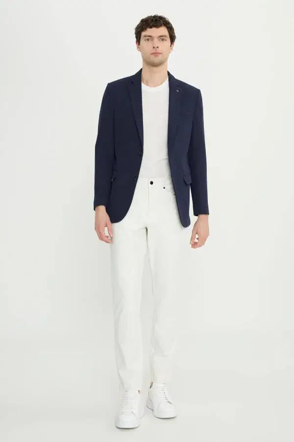 Men's Navy 360 All-Way Stretch Cotton Flexible - 2