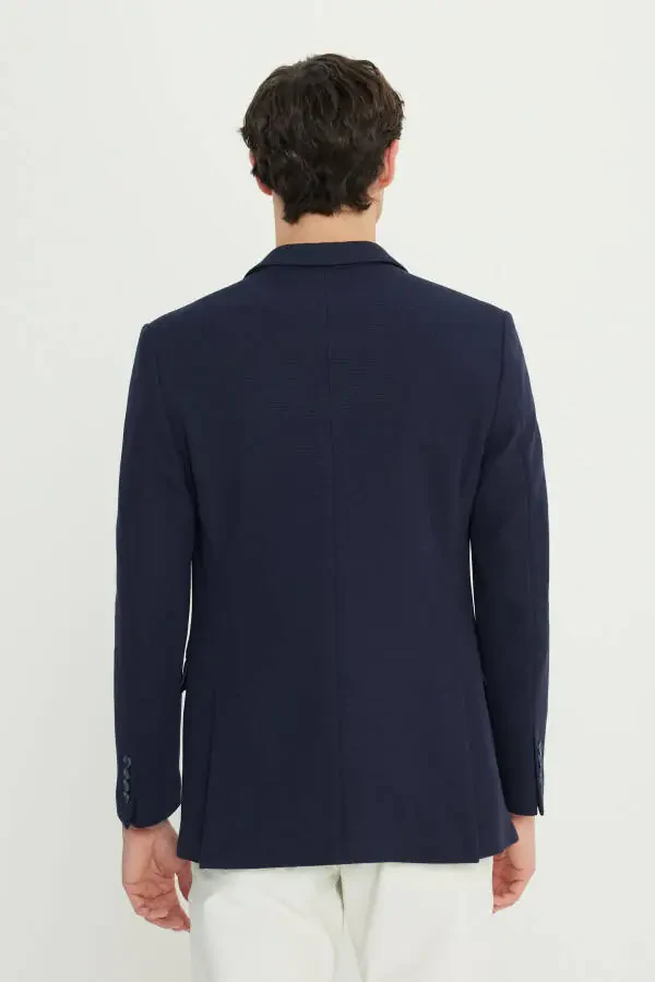 Men's Navy 360 All-Way Stretch Cotton Flexible - 6