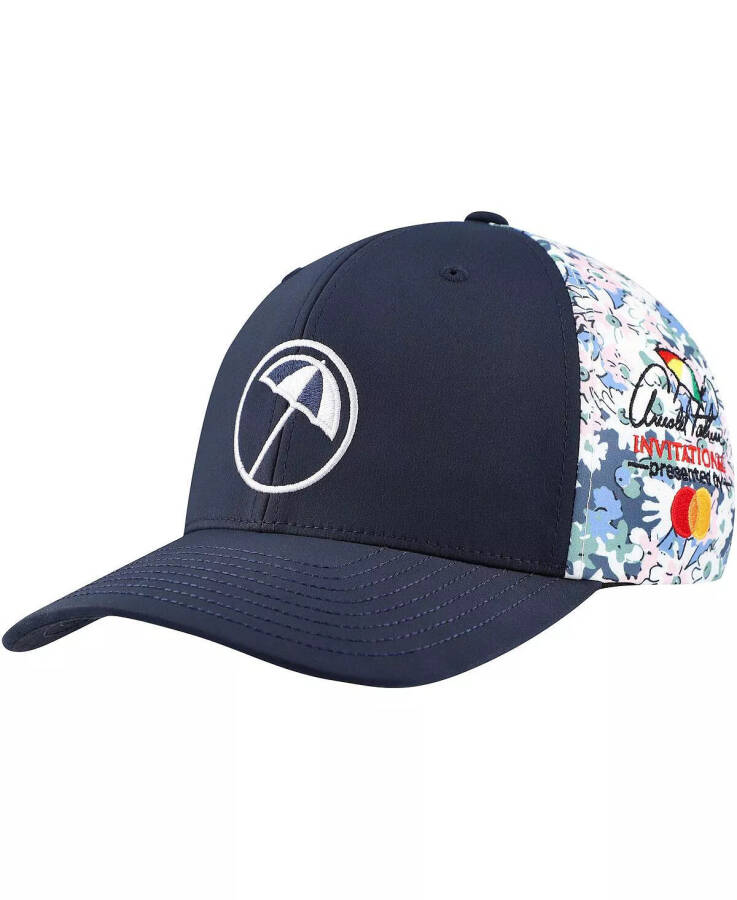 Men's Navy Arnold Palmer Invitational Floral Tech Flexfit Adjustable Hat Navy - 1