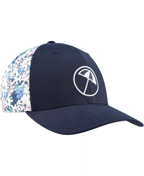 Men's Navy Arnold Palmer Invitational Floral Tech Flexfit Adjustable Hat Navy - 4