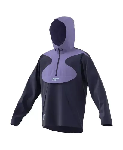 Men's Navy Arsenal Half-Zip Hoodie Windbreaker Jacket-Navy - 3