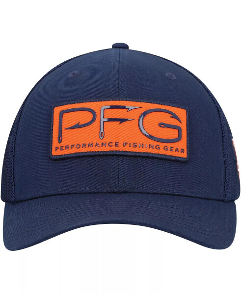 Men's Navy Auburn Tigers PFG Hooks Flex Hat Navy - 3