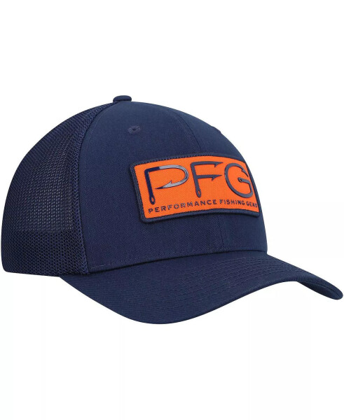 Men's Navy Auburn Tigers PFG Hooks Flex Hat Navy - 4