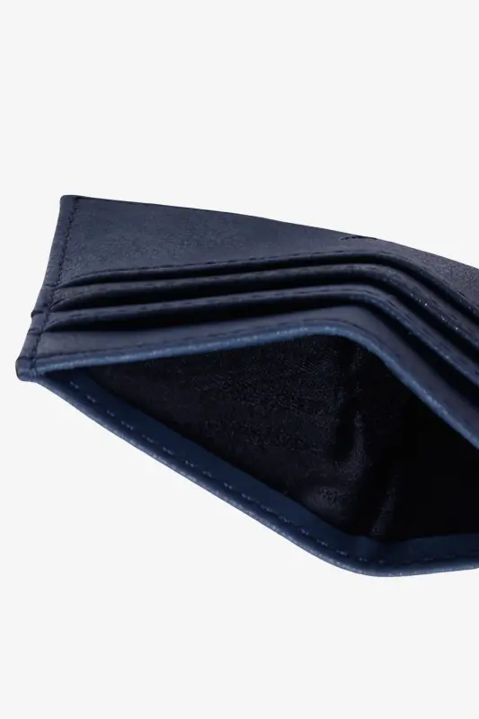 Men's Navy Blue Gift Boxed Cardholder-Navy Blue - 5
