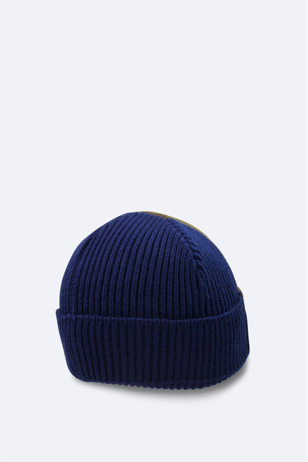 Men's navy blue hat with embroidered border A32y9206 - 2