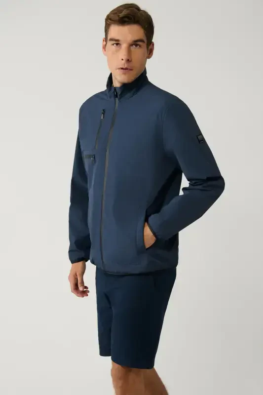 Men's Navy Blue Jacket A41y6012 - AVVA