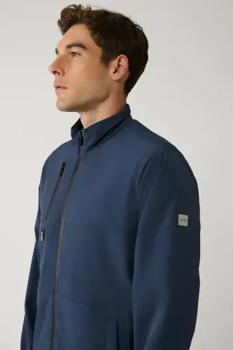 Men's Navy Blue Jacket A41y6012 - AVVA (1)
