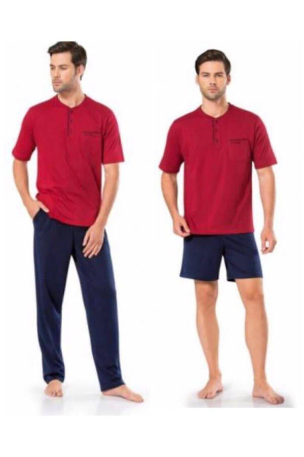 Men's Navy Blue Pajama Shorts Gift Set of 3 - 2