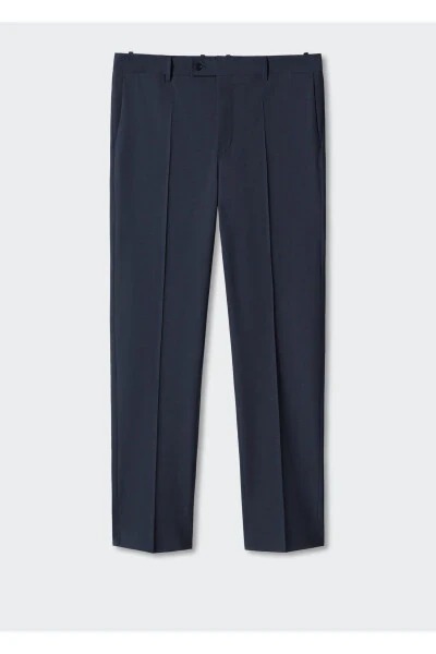 Men's Navy Blue Pants - MANGO MAN (1)