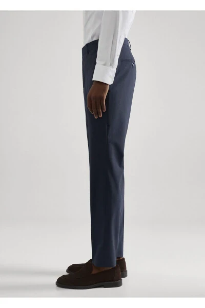 Men's Navy Blue Pants - 5