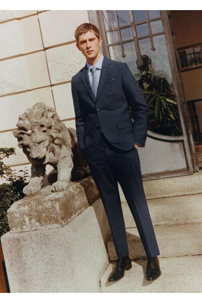 Men's Navy Blue Pants - 6