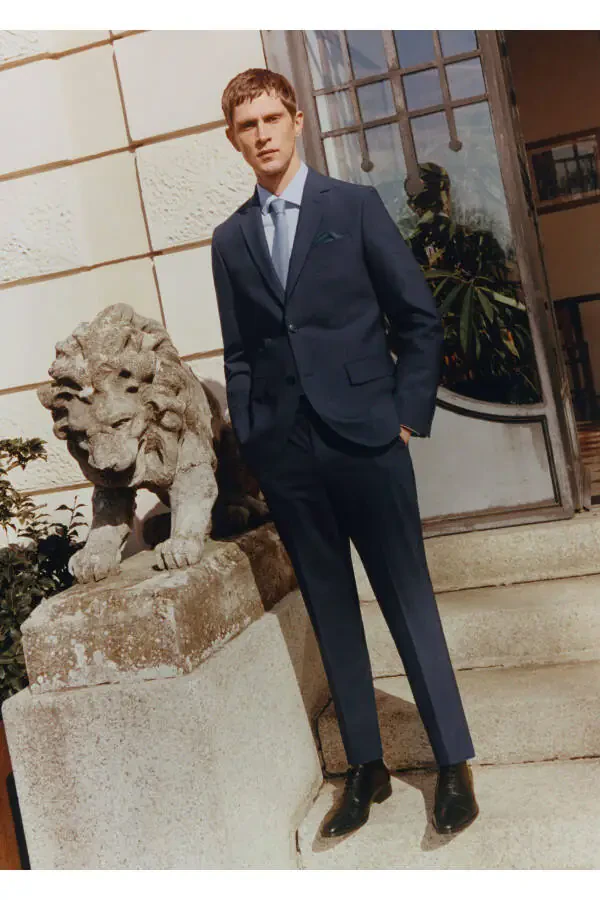 Men's Navy Blue Pants - 6