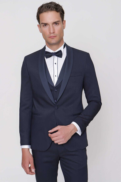 Men's Navy Blue Santorini Ceremony Suit - 4