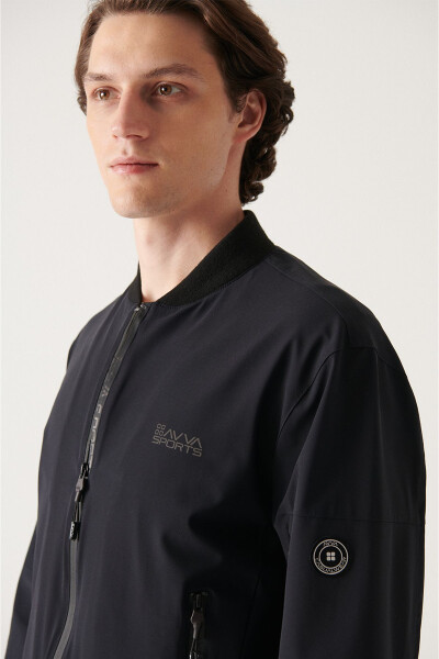 Men's Navy Bomber Jacket - 7