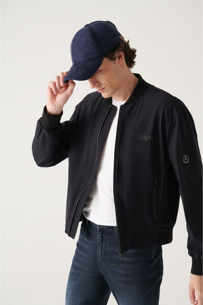 Men's Navy Bomber Jacket - 8