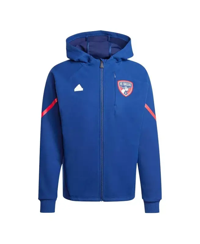 Men's Navy FC Dallas 2024 Anthem Travel Full-Zip Jacket-Navy - 1