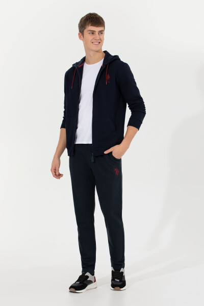 Men's Navy Hooded Knit Cardigan - 4