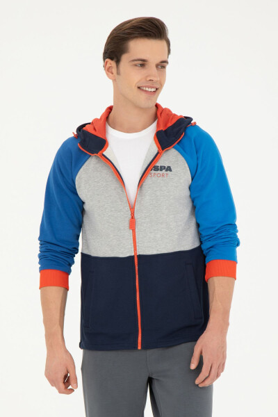 Men's Navy Knit Cardigan - 1