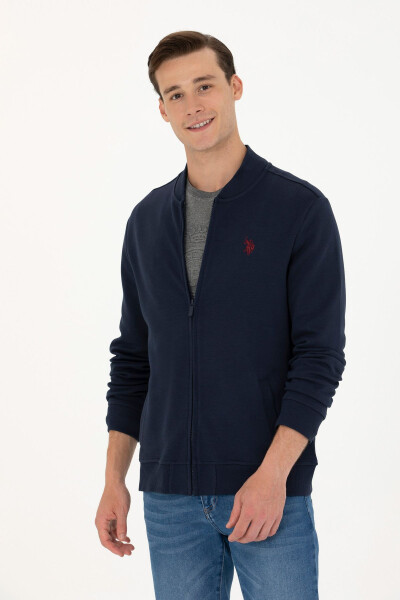 Men's Navy Knit Cardigan - 2