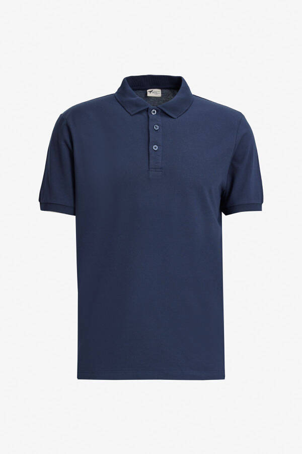 Men's Navy-light Beige White-light Black 3 Pack Non-Iron Cotton Slim Fit No-Curl Polo Shirt - 7