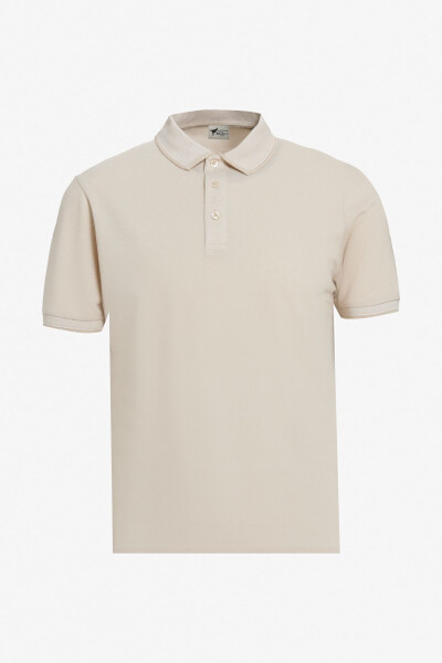 Men's Navy-light Beige White-light Black 3 Pack Non-Iron Cotton Slim Fit No-Curl Polo Shirt - 8