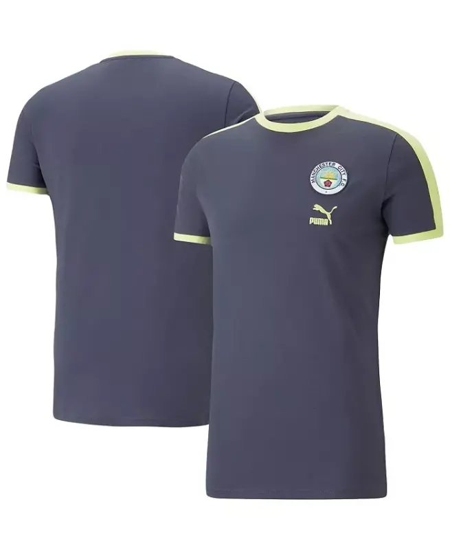 Men's Navy Manchester City ftblHeritage futbolkasi - Navy - 1