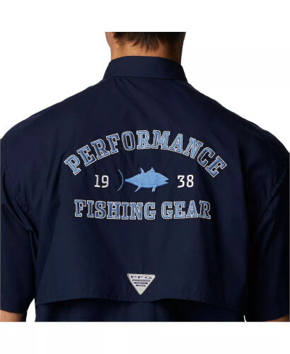 Men's Navy North Carolina Tar Heels Bonehead Button-Up Shirt-Navy - 5