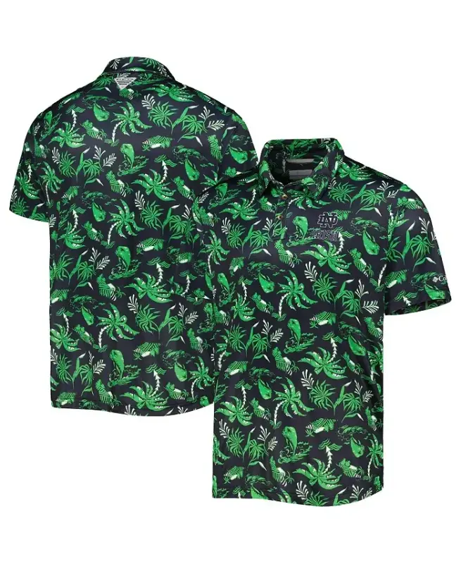 Men's Navy Notre Dame Fighting Irish Super Terminal Tackle Omni-Shade Polo Shirt-Navy - 1