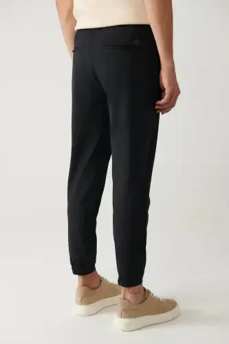 Men's Navy Sardis Relaxed Fit Pants Knit Waist Elastic A41y3036 - 5