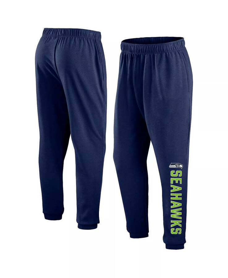 Men's Navy Seattle Seahawks Big and Tall Chop Block Lounge Pants Navy - 1